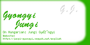 gyongyi jungi business card